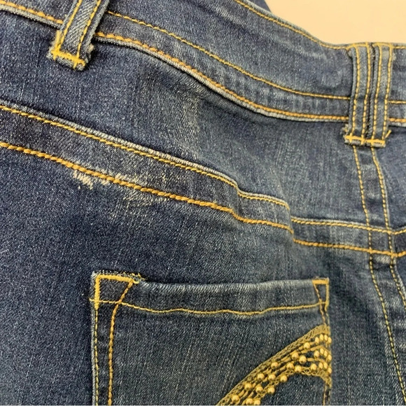 Lane Bryant Jeans Woman 16 Genuis Fit Slim Boot  Beaded Pockets Casual‎ Western - Picture 7 of 12